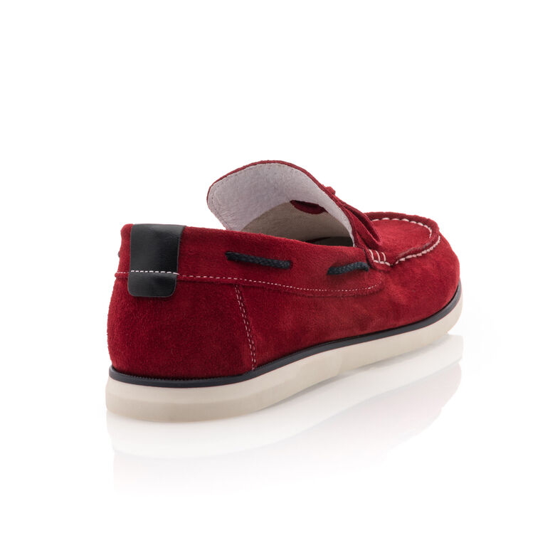 Mocasines/zapatos náuticos rojos para hombre