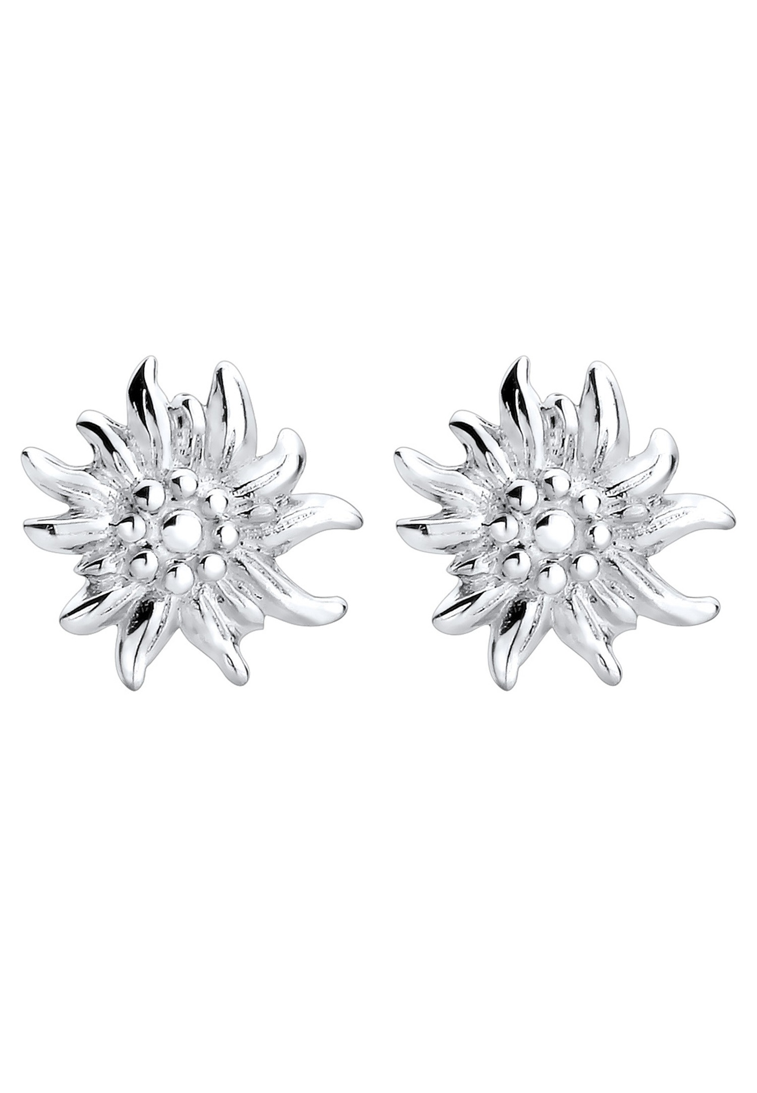 Elli Femmes Clous d'oreilles Édelweiss Traditionnel en Argent Sterling 925