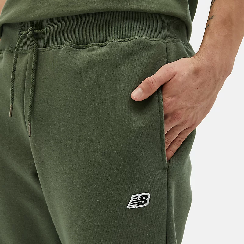 Pantaloni NB pentru bărbați cu logo mic - VERDE MĂSLIN INTENS