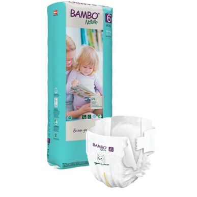 Pañales ecológicos Bambo Nature para niños y niñas, 0% perfume, paquete XL, T6, 16 kg, 40 unidades.