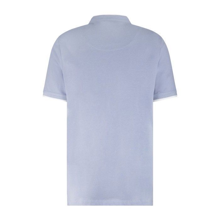 Polo Ferre Giorgio de manga corta, cuello mandarín, color azul cielo, para hombre.