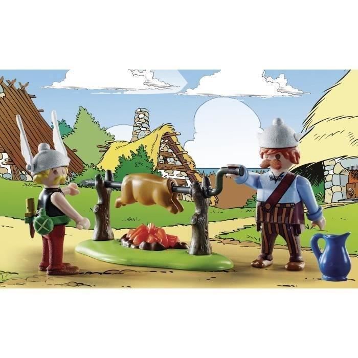 PLAYMOBIL 70931 El banquete del pueblo, Astérix, Personajes de cómic, Para mayores de 5 años