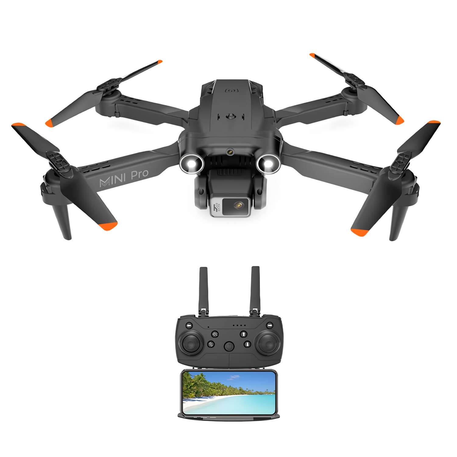 Klack E63 Mini Pro квадрокоптер дрон са двоструком 4k камером за фотографисање и видео