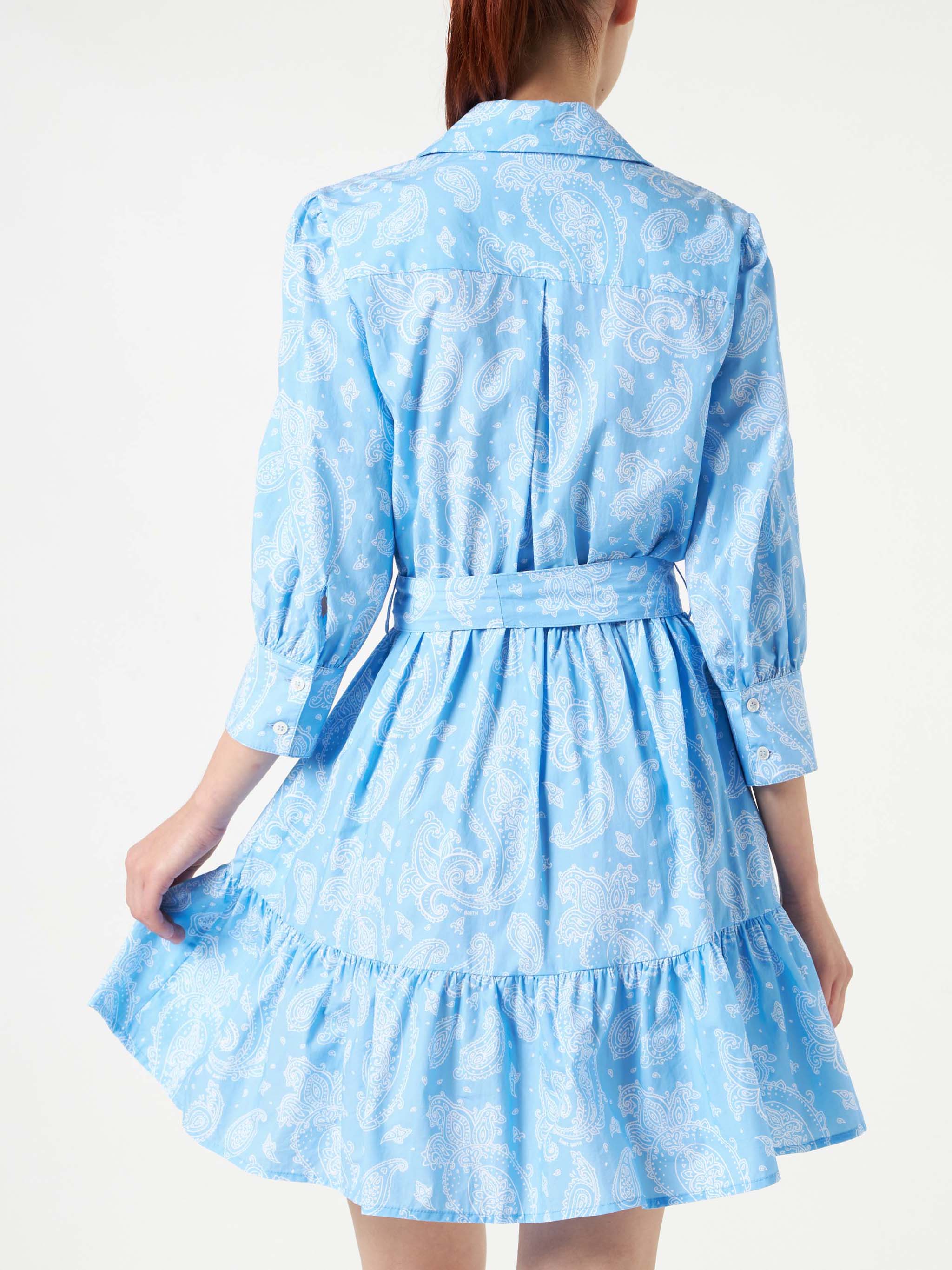 Korte katoenen jurk met paisleyprint