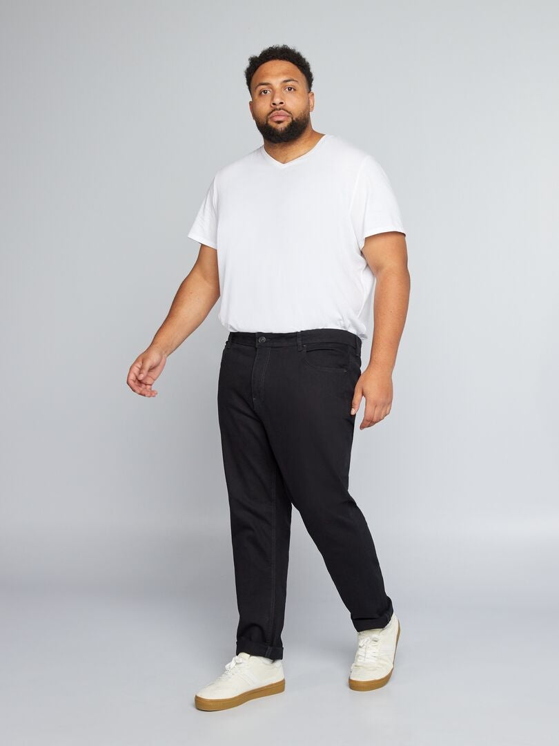 Pantalones vaqueros ajustados de 5 bolsillos - L30 - NEGRO