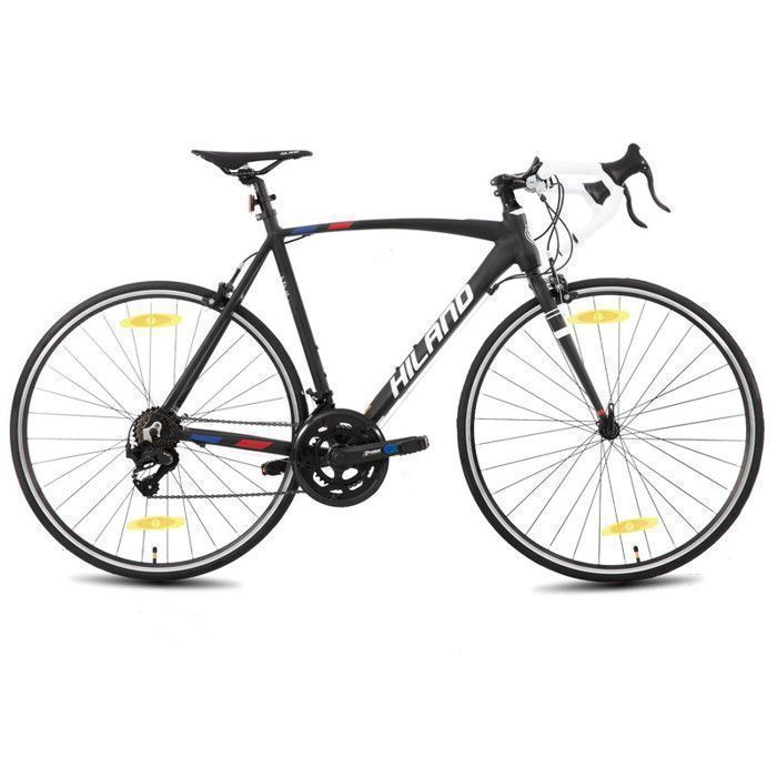 Hiland Véloe Route Course 700c racefiets voor in de stad - Racefiets met 14 versnellingen - Maat L - Zwart