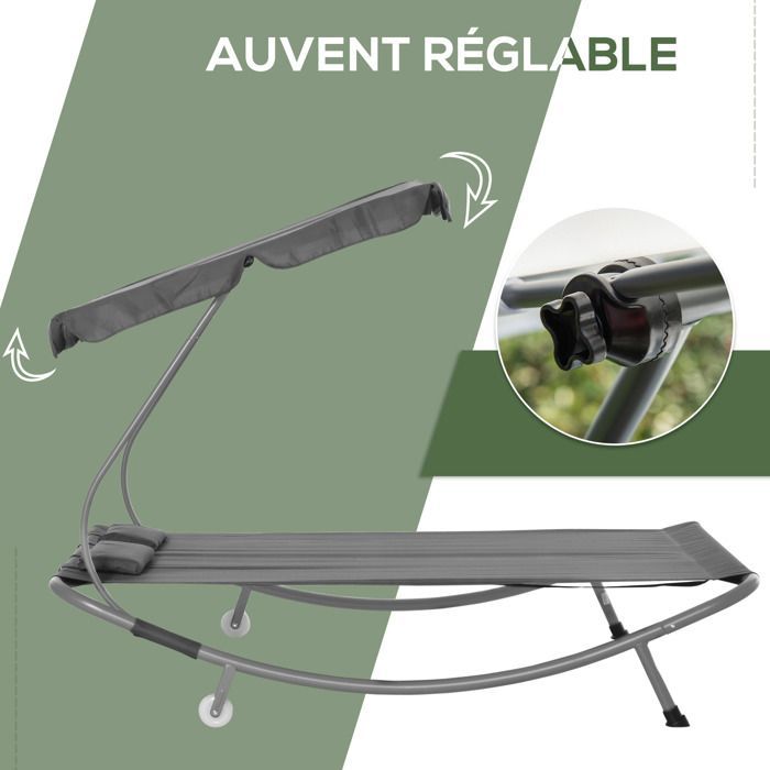 Outsunny - Parterre de jardín - Metal - 200x175x134cm - Gris
