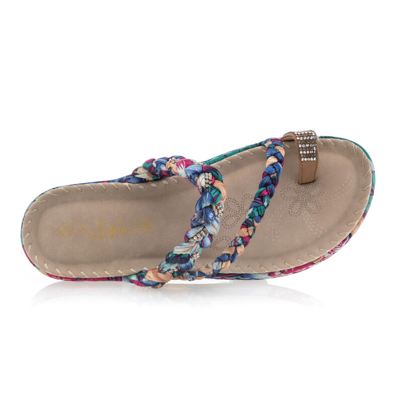 Női kék flip-flop papucsok / tanga szandálok