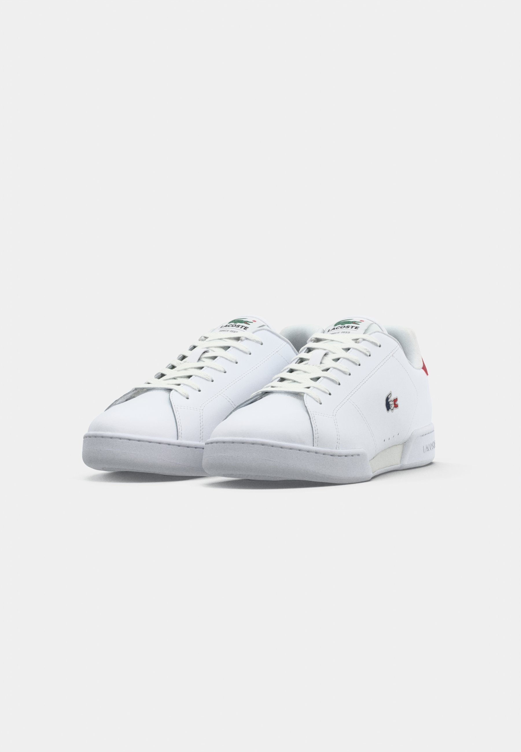 Lacoste CARNABY CUP 125 - Sneakersy - białe/granatowe/czerwone