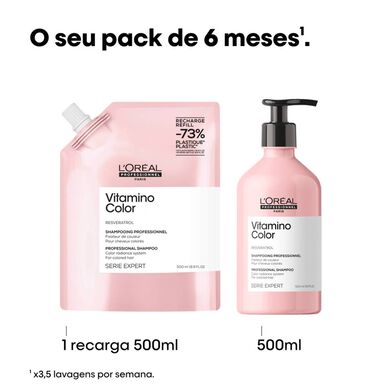 L'Oréal Professionnel Vitamino Color Serie Expert Shampoo Refill värjättyjen hiusten suojaamiseen 500 ml