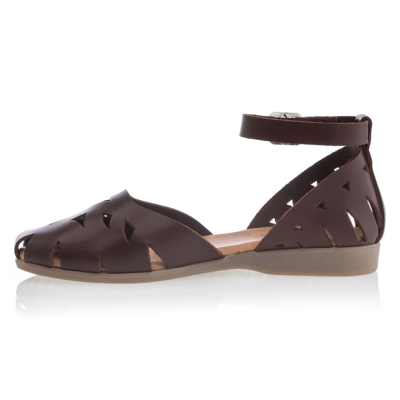 Brune sandaler / sko med åpen tå til dame