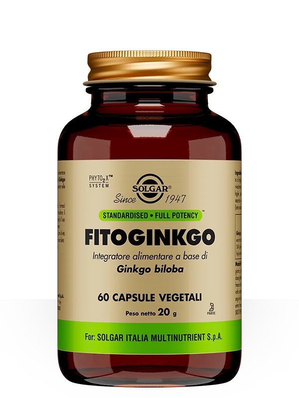 SOLGAR Fitoginkgo 6 capsules Vegetarisch Cognitieve functie