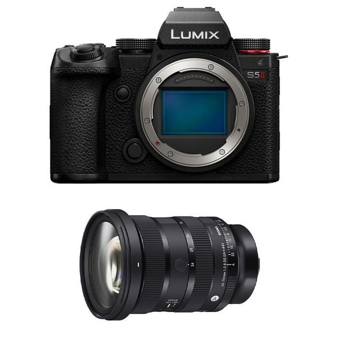 Fotocamera ibrida Panasonic Lumix S5 Mark II + obiettivo Sigma 24-70mm f/2.8 DG DN II Art