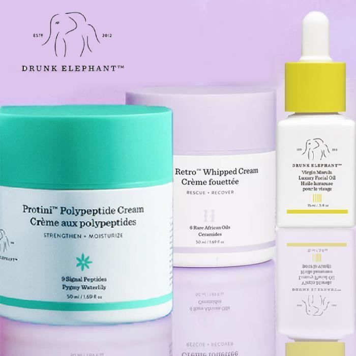 Crema facial para el cuidado de la piel DRUNK ELEPHANT, con esencia de péptidos 9, reafirmante, antiarrugas, antienvejecimiento e hidratante.