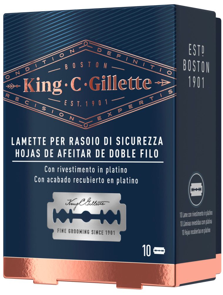 Žiletky Gillette King C. Double Edge Nabíjačky a náhradné náplne