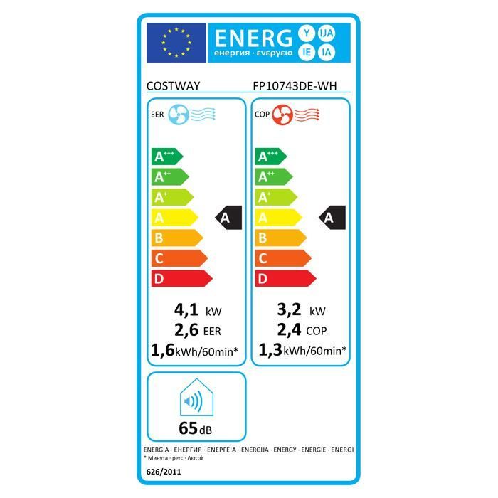 5-i-1 bærbar klimaanlæg (køling/opvarmning) - 14000 BTU 4,1 kW R290 COSTWAY - App-styret - Affugter - 24-timers timer - LED-display