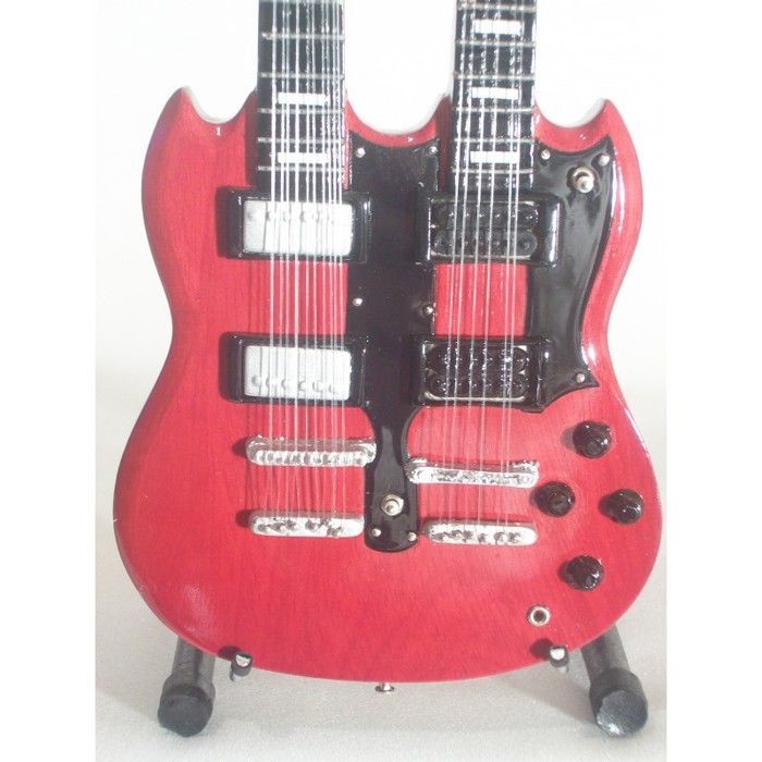 Jimmy Page Led Zeppelin Double Neck SG Miniature Guitar