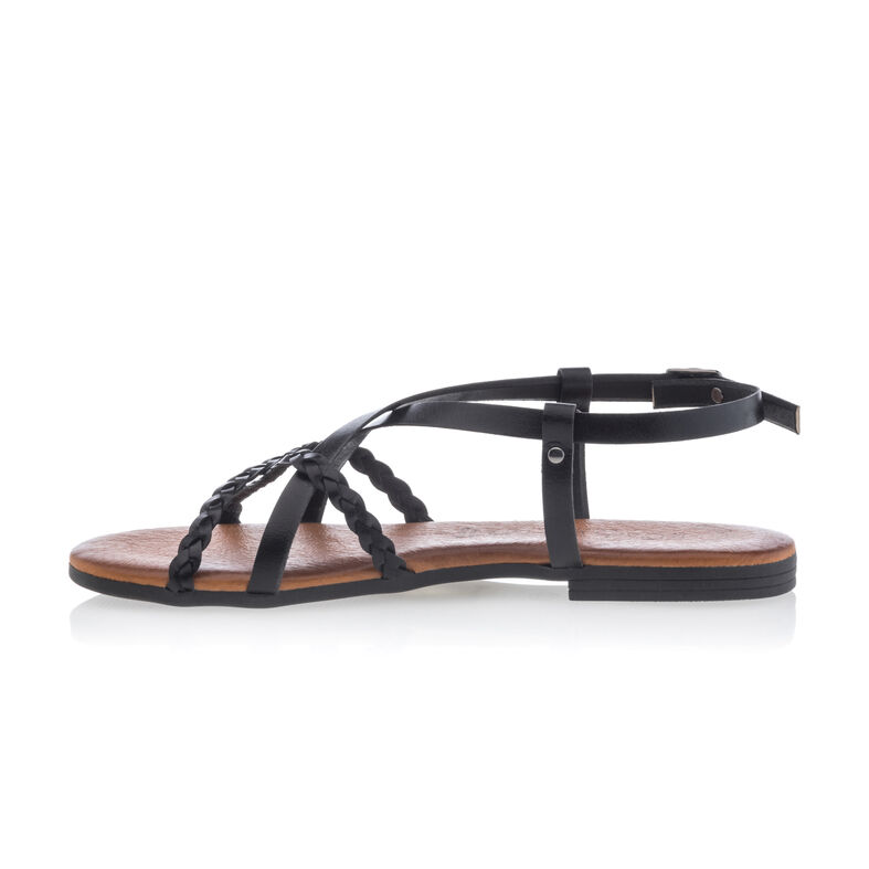 Svarte sandaler / sko med åpen tå til dame