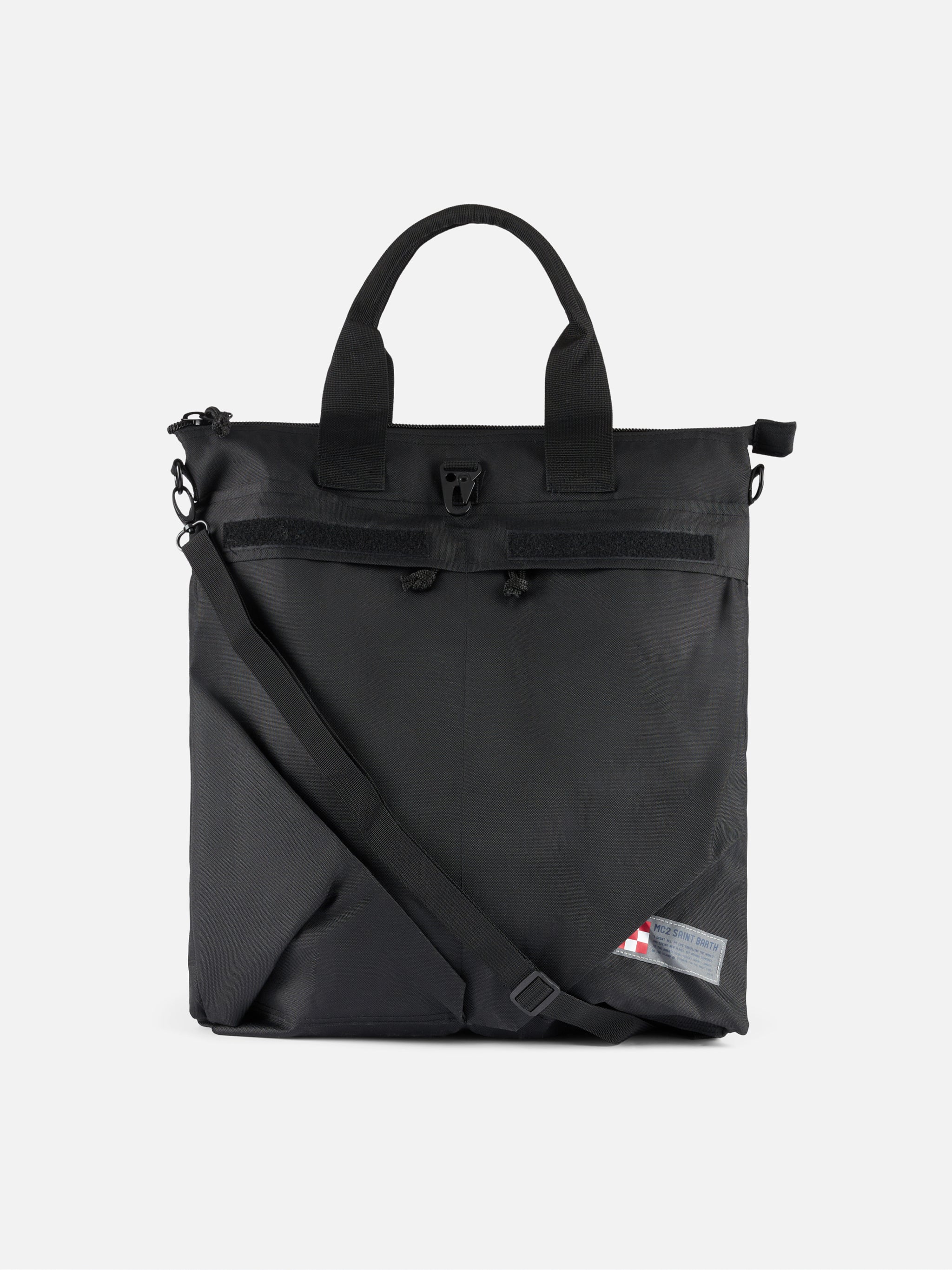 Zwarte canvas rugzak