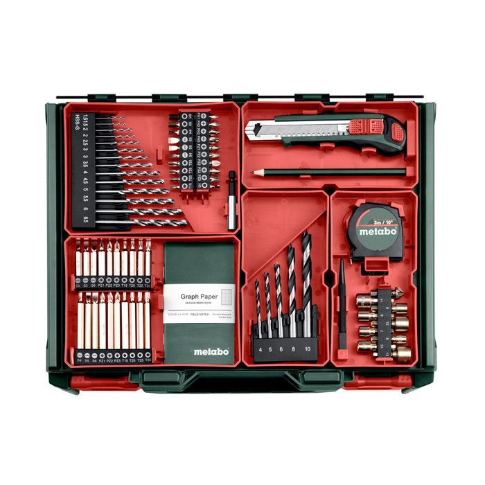 Trapano/avvitatore a batteria 18V BS18 - METABO - con 2 batterie da 18V 2.0 Ah - Caricabatterie e valigetta accessori - 602207710