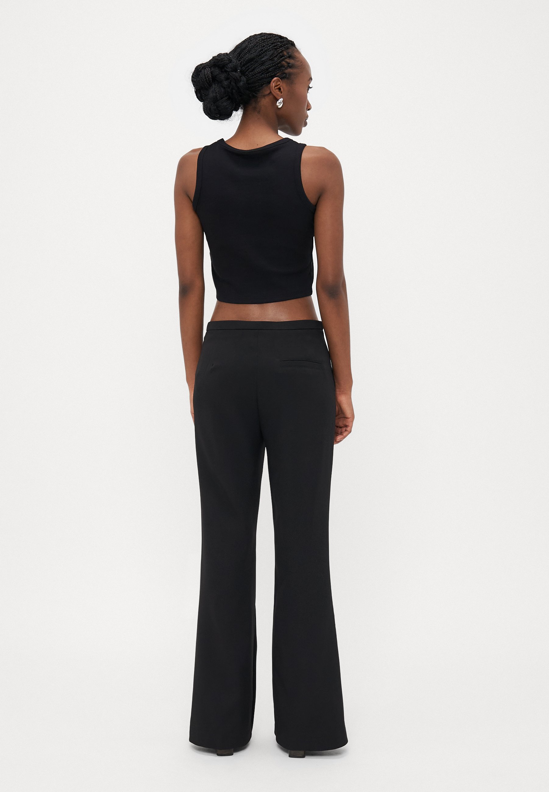 Gina Tricot Petite BOOTCUT BROEK - Broek - zwart
