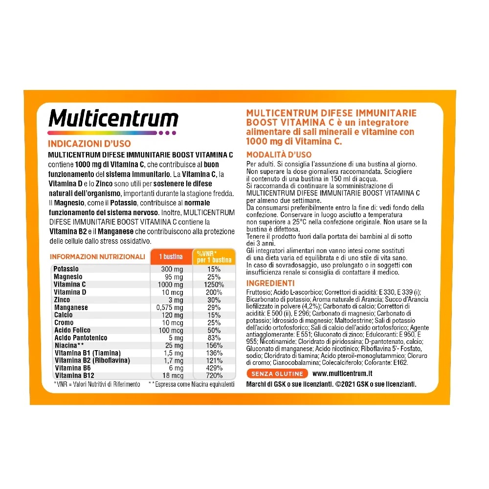 MULTICENTRUM Multicentrum Défenses Immunitaires 28 sachets de complément vitaminique et minéral