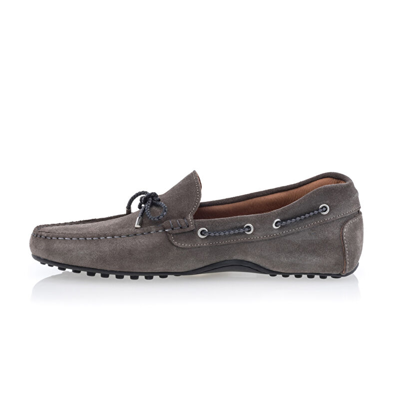 Grå loafers/båtskor för män