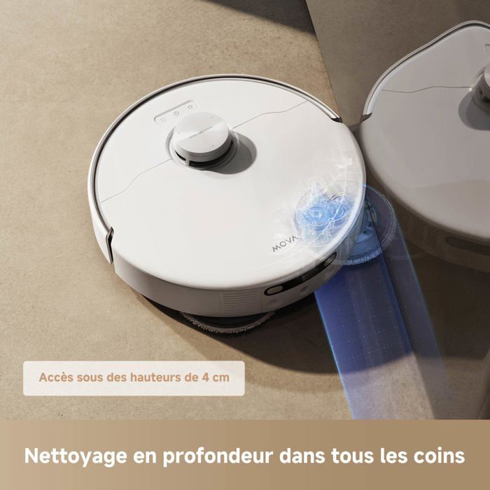 Robot aspirador MOVA P50 Pro - Succión de 19000 Pa - Navegación inteligente - Diseño elegante