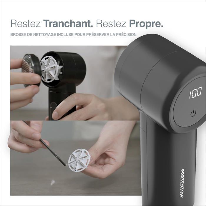 Rasoir Anti Bouloche Électrique – Écran LED, 3 Vitesses 9.000 RPM, Lame 6 Couches, 2h d’Autonomie, Anti Peluche Vetement USB C