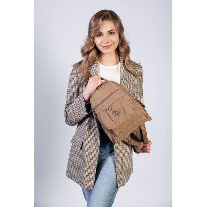Mochila esportiva pequena para jovens, marrom claro, para mulheres SP-10-LB