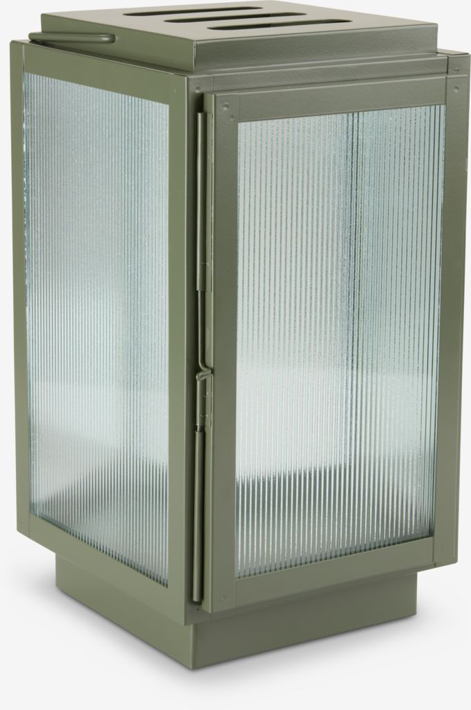 Sveča BRUMBASSE BRUMBASSE Š15xD16xV28 cm olivno zelena