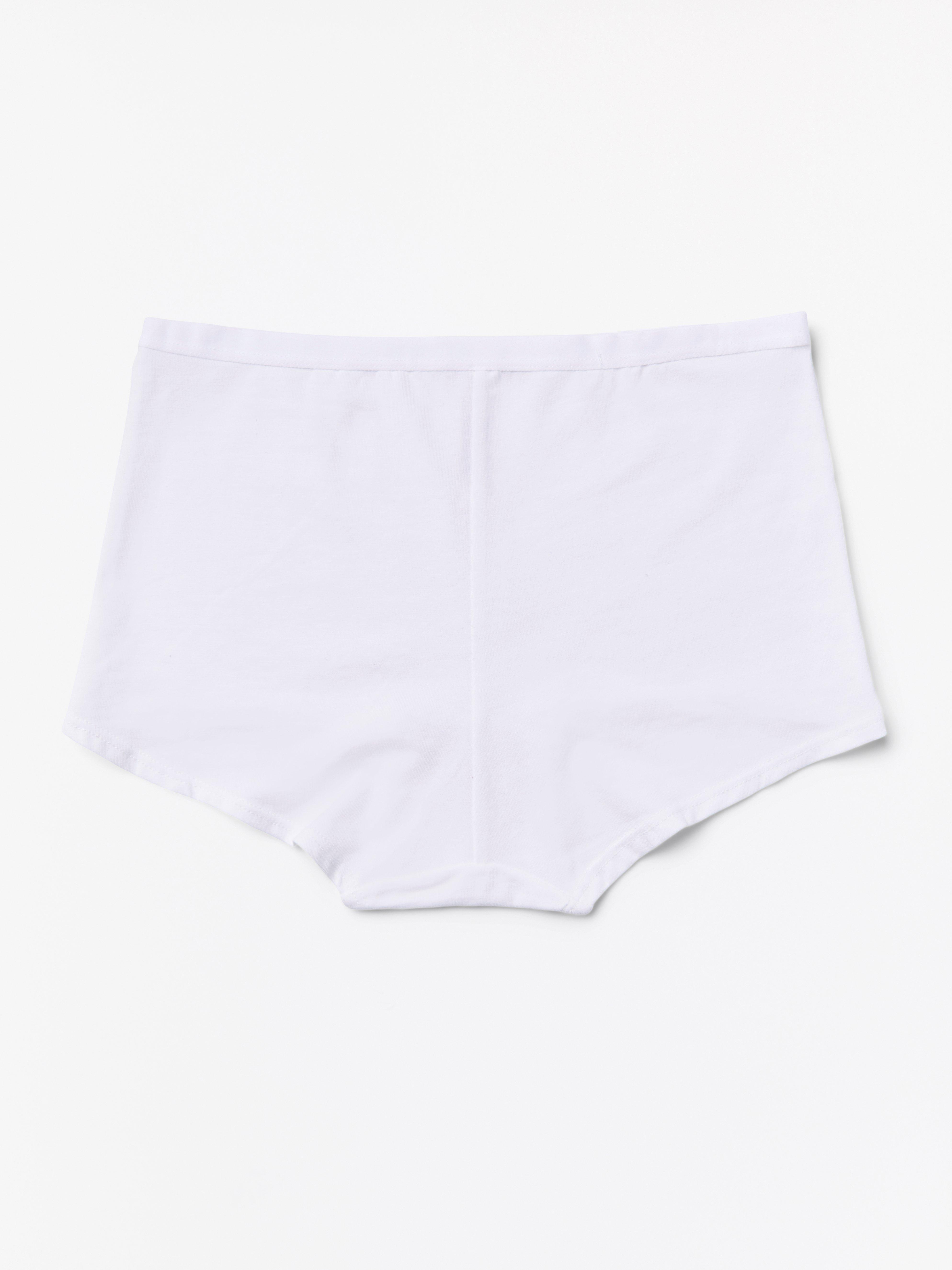 Boxerky s vysokým pasem, bílé
