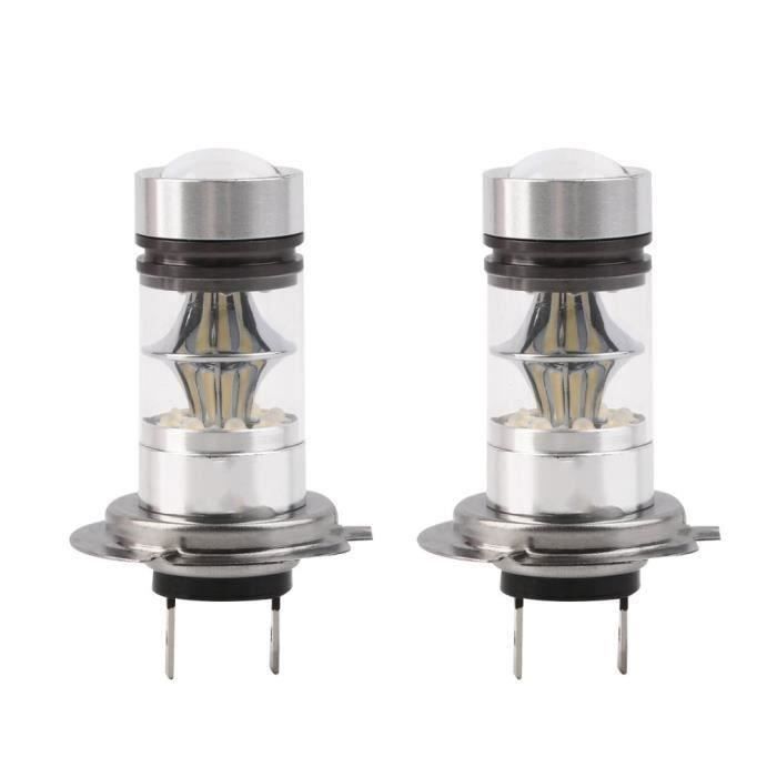 2 bombillas H7 de 20 LED y 100 W para coche (bombillas usadas)