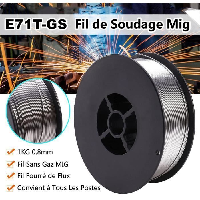Filo per saldatura MIG - PRUMYA - E71T-GS - 0,8 mm - 1 kg - Acciaio al carbonio autoprotetto