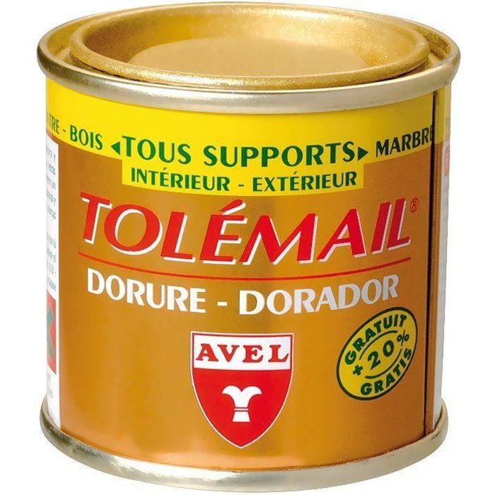Rijke goudkleurige Tolenail verguldingsverf - AVEL - 50 ml - Glanzend - Acryl - Buiten - Houtwerk
