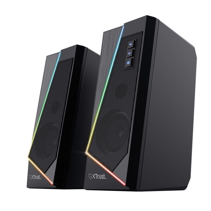 Altavoz para PC gaming Trust Gaming GXT 609 Zoxa RGB, 12 W, alimentación USB, altavoz para ordenador gaming, altavoz de escritorio - Negro