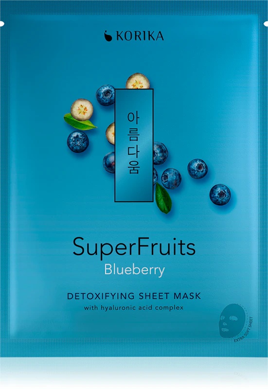KORIKA SuperFruits Borovnica - razstrupljevalna maska za obraz