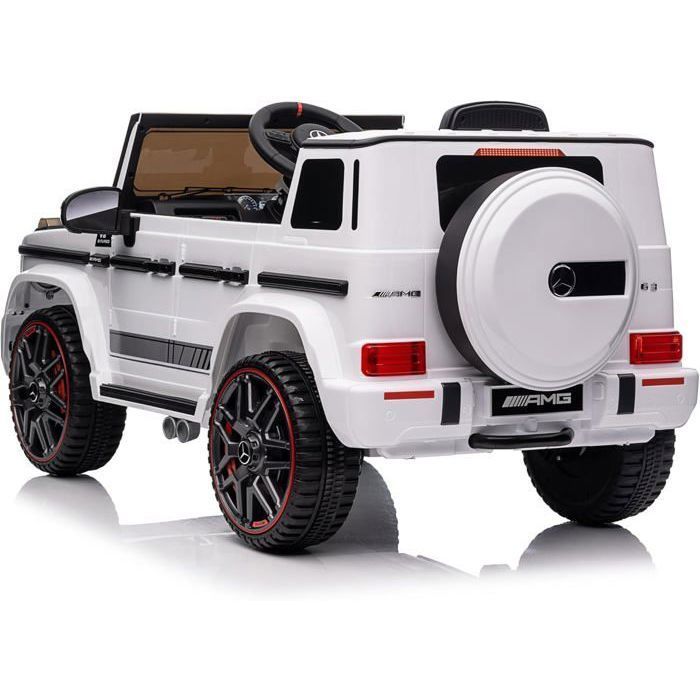 Voitures électriques pour Enfants Mercedes Benz G63 AMG avec Véhicule Électrique 12V, Véhicule électrique Enfant 2 Portes, Blanc