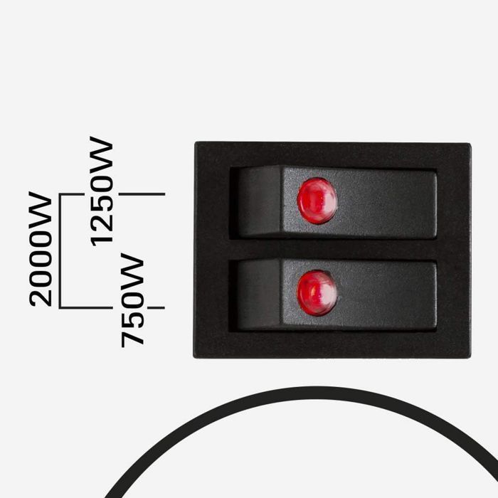 Kamberg - Convecteur Radiateur Électrique - 3 niveaux de puissance avec Thermostat - Chauffage silencieux et rapide - 2 000 W