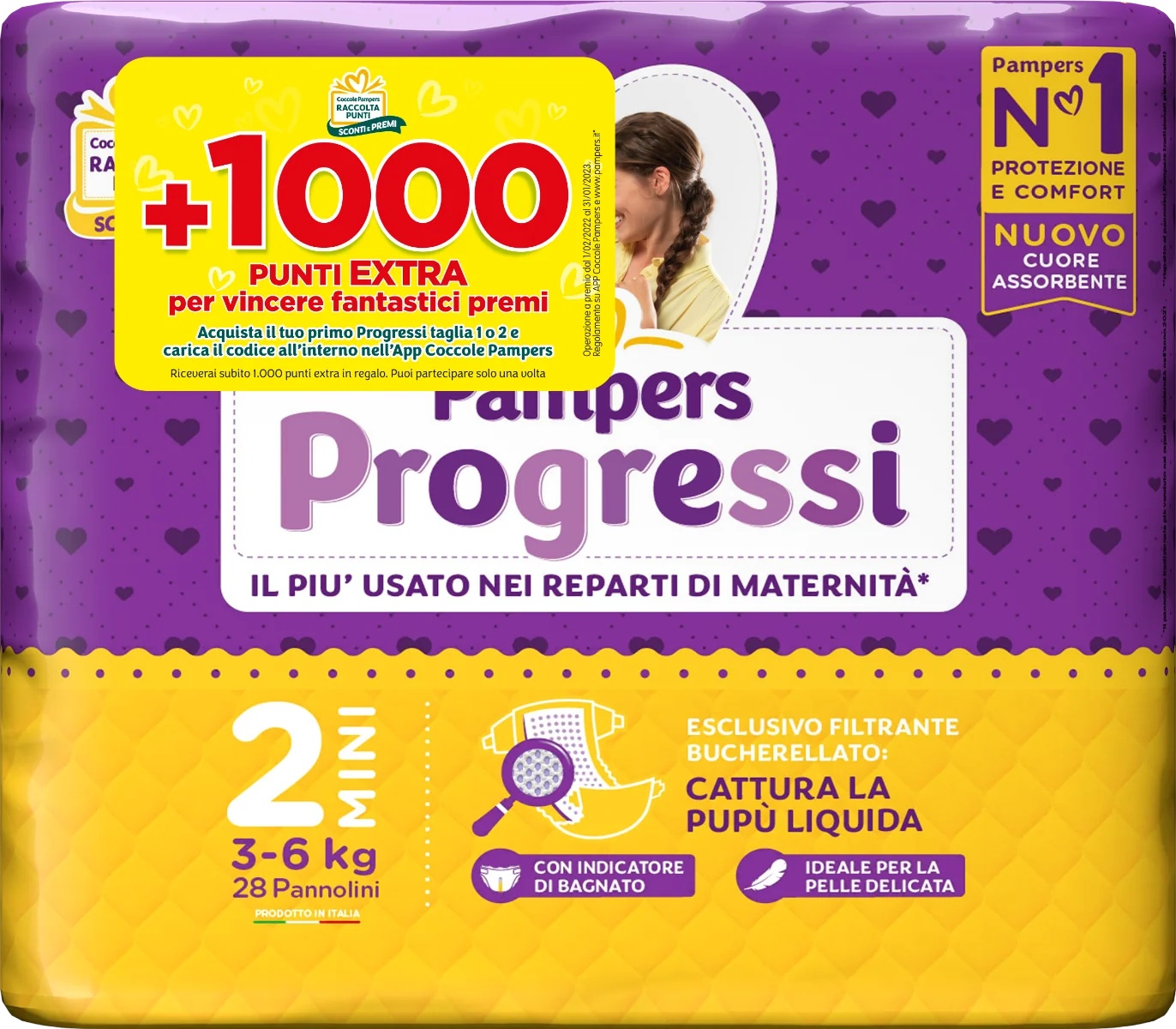 PAMPERS Pampers Progressi Mini 28 tükki suurus 2 (3-6 kg)
