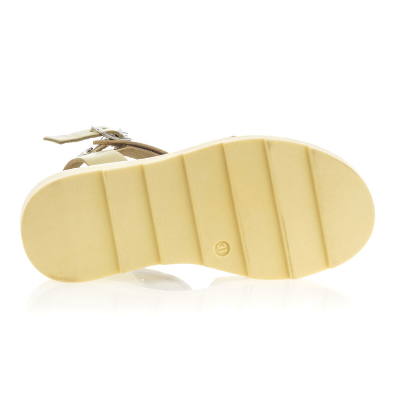 Sandalias amarillas para niña / Zapatos de punta abierta