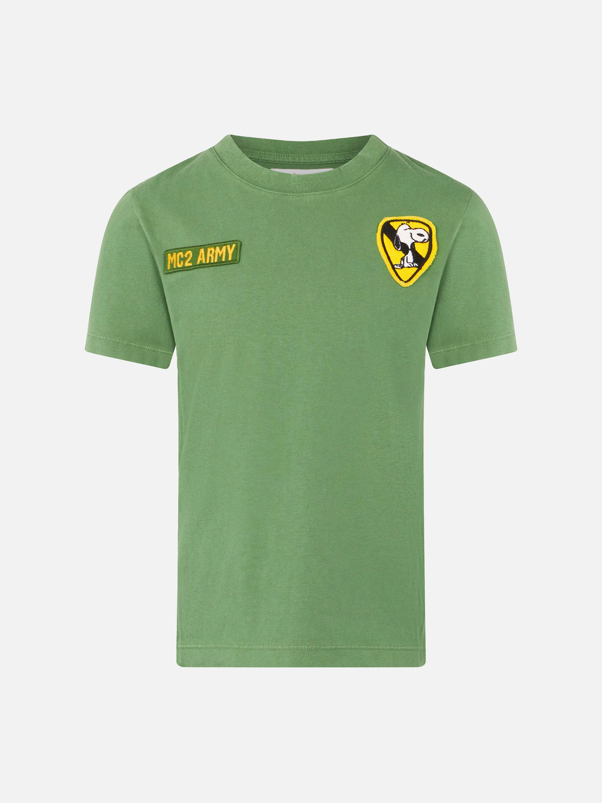 Legergroen T-shirt met Snoopy-print voor jongens | SNOOPY - EDITIE