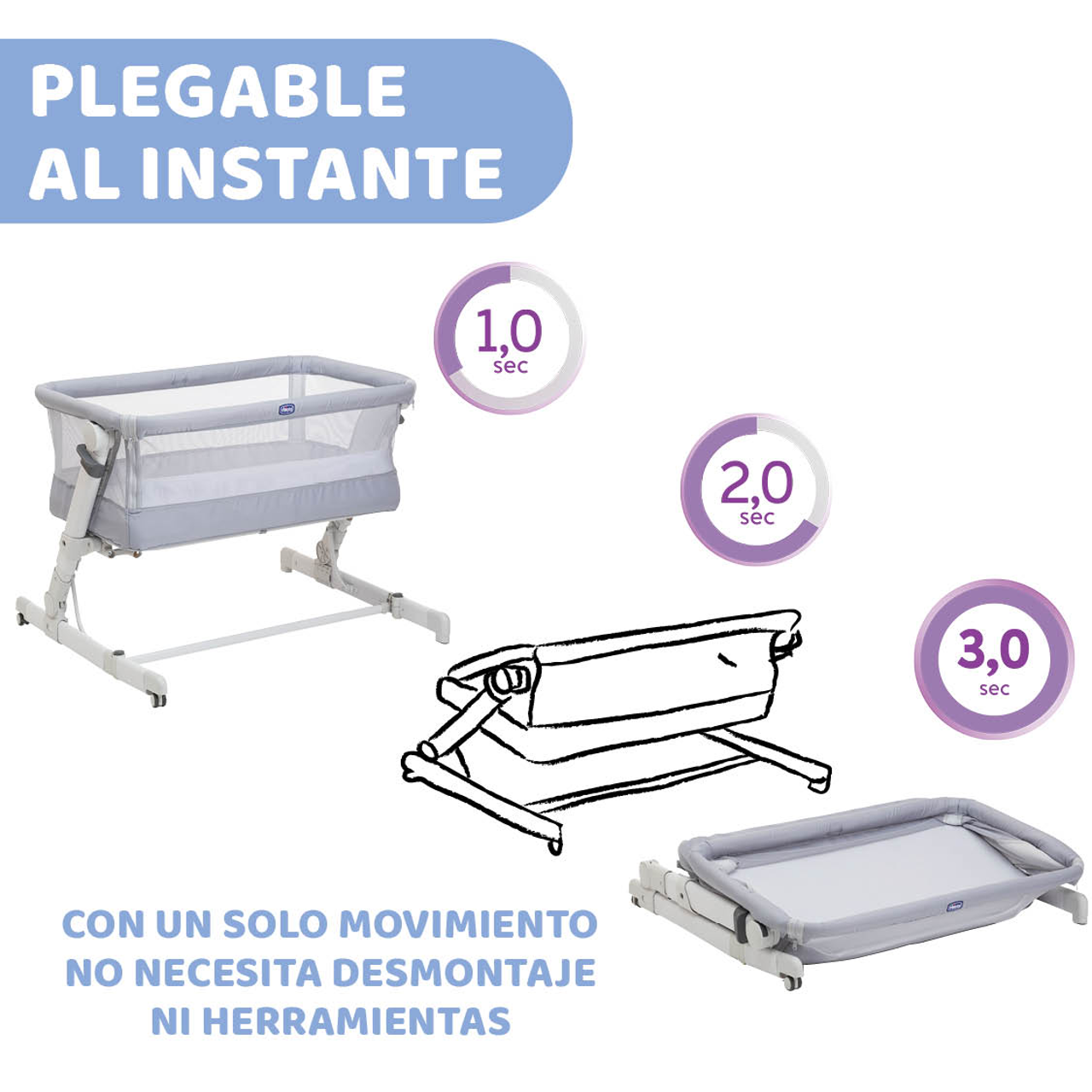 Chicco Next2Me Αναδιπλούμενη Κούνια Κοινόχρηστης Χρήσης