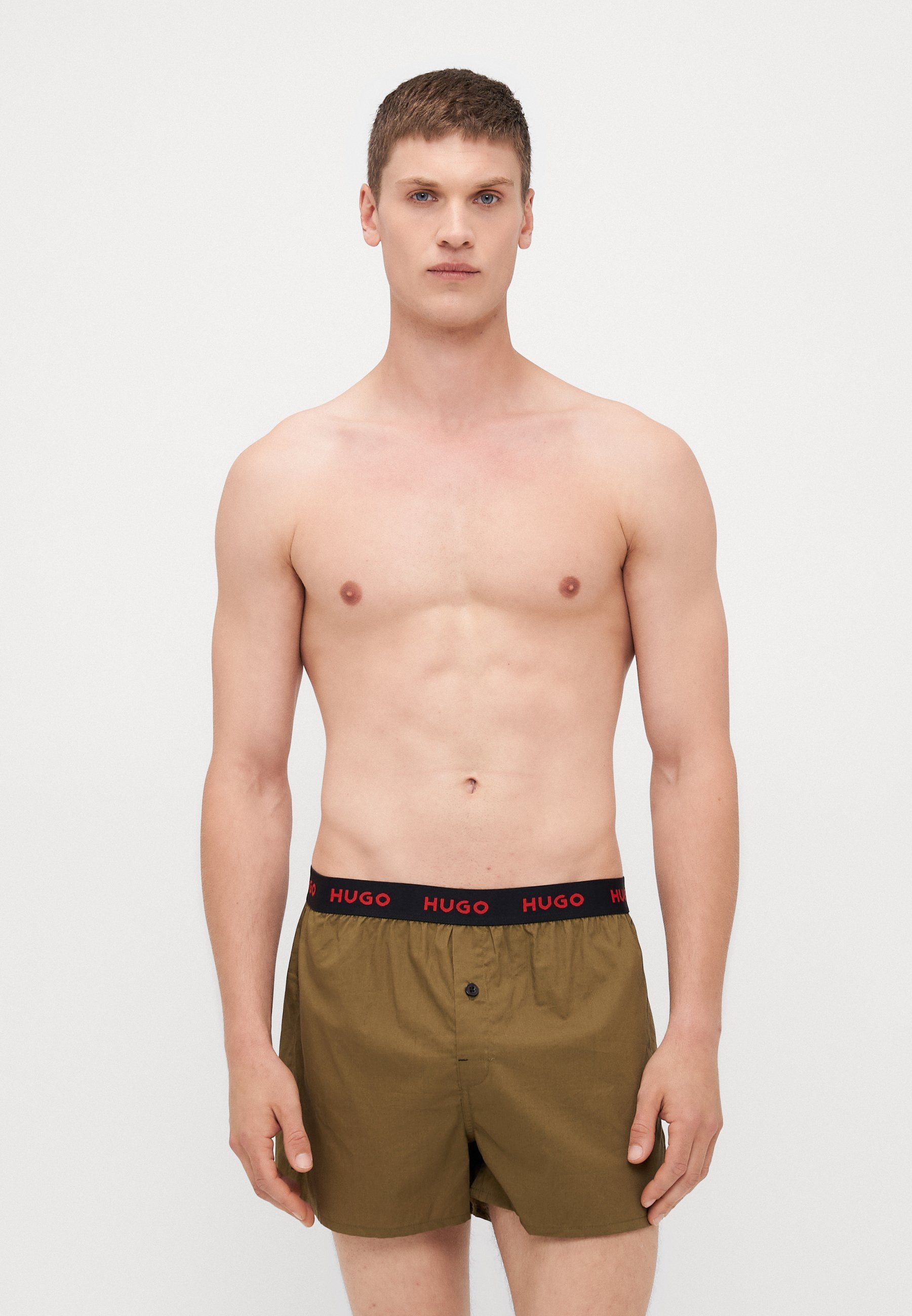 HUGO 3-PACK - Boxershorts - zwart/olijfgroen