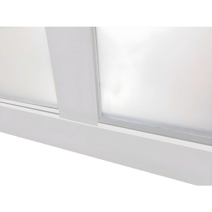 Techo de cristal de aluminio con recubrimiento en polvo estilo taller - 60x105 cm - Blanco - BAYVIEW