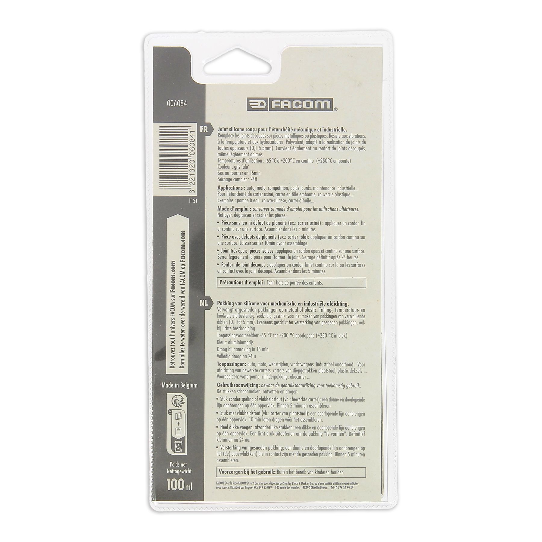 Sellador de silicona de 100 g - FACOM - sellado mecánico e industrial