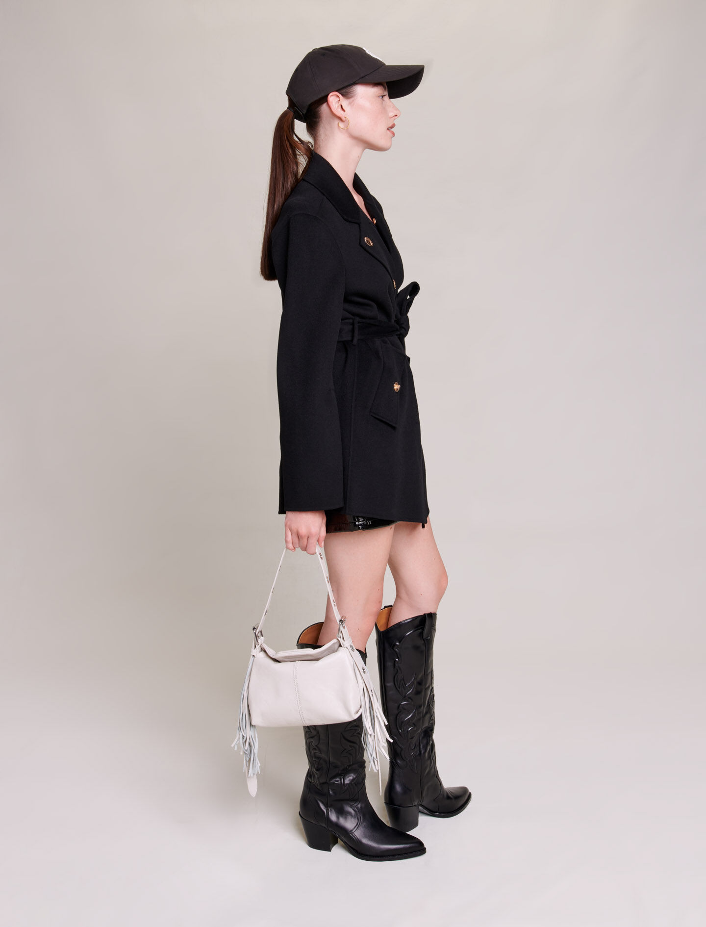Rochie din tweed - Negru