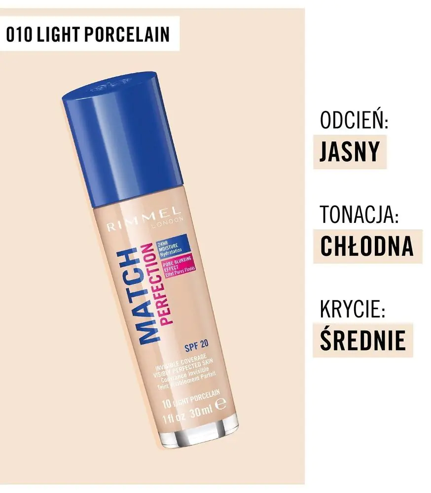 Rimmel Match Perfection Podkład do twarzy, 010