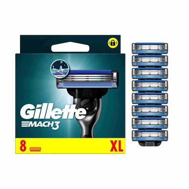 Gillette Mach 4 -partahöylän vaihtoterät, 8 kpl