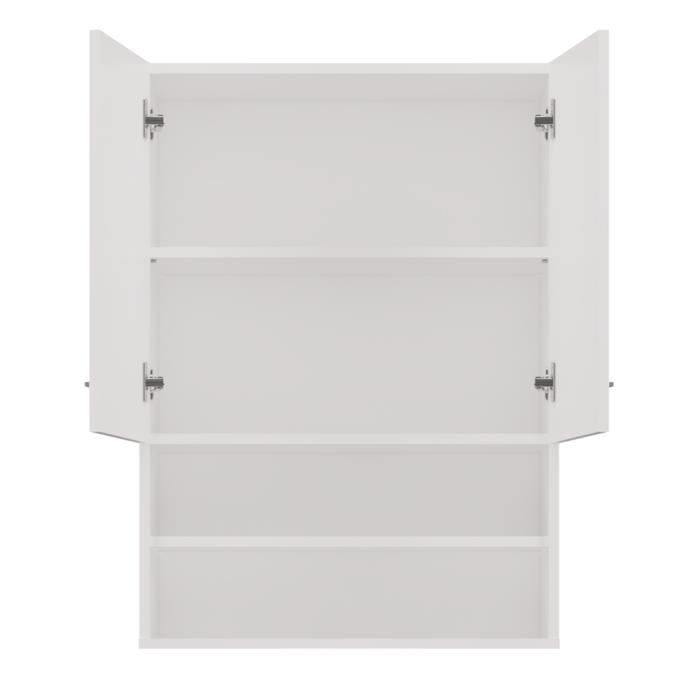 NELLIO - Armario de baño de pared - Mueble de baño colgante - 64x30x90 cm - Almacenamiento para el baño